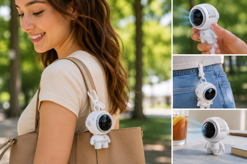 Portable Rechargeable Neck Fan – Hands-Free Cooling for Summer