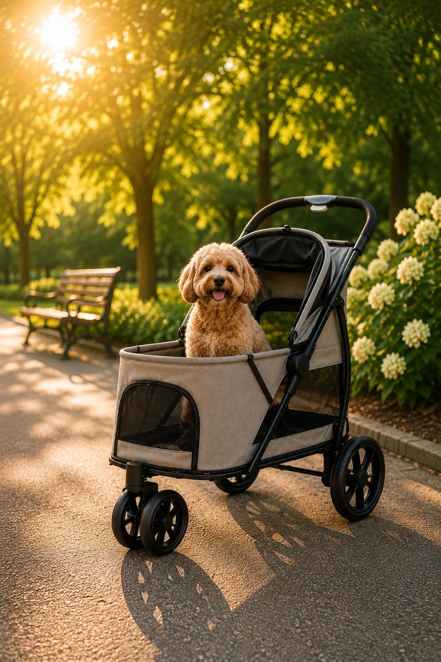 Luxury All-Terrain Pet Stroller for Dogs & Cats