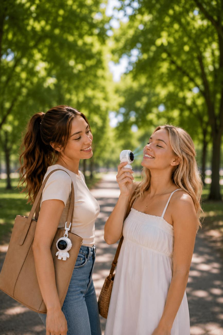 Portable Rechargeable Neck Fan – Hands-Free Cooling for Summer