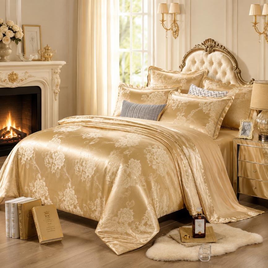 Luxury 4-Piece Cotton Bedding Set/ Soft Comforter Cover & Pillowcase Set