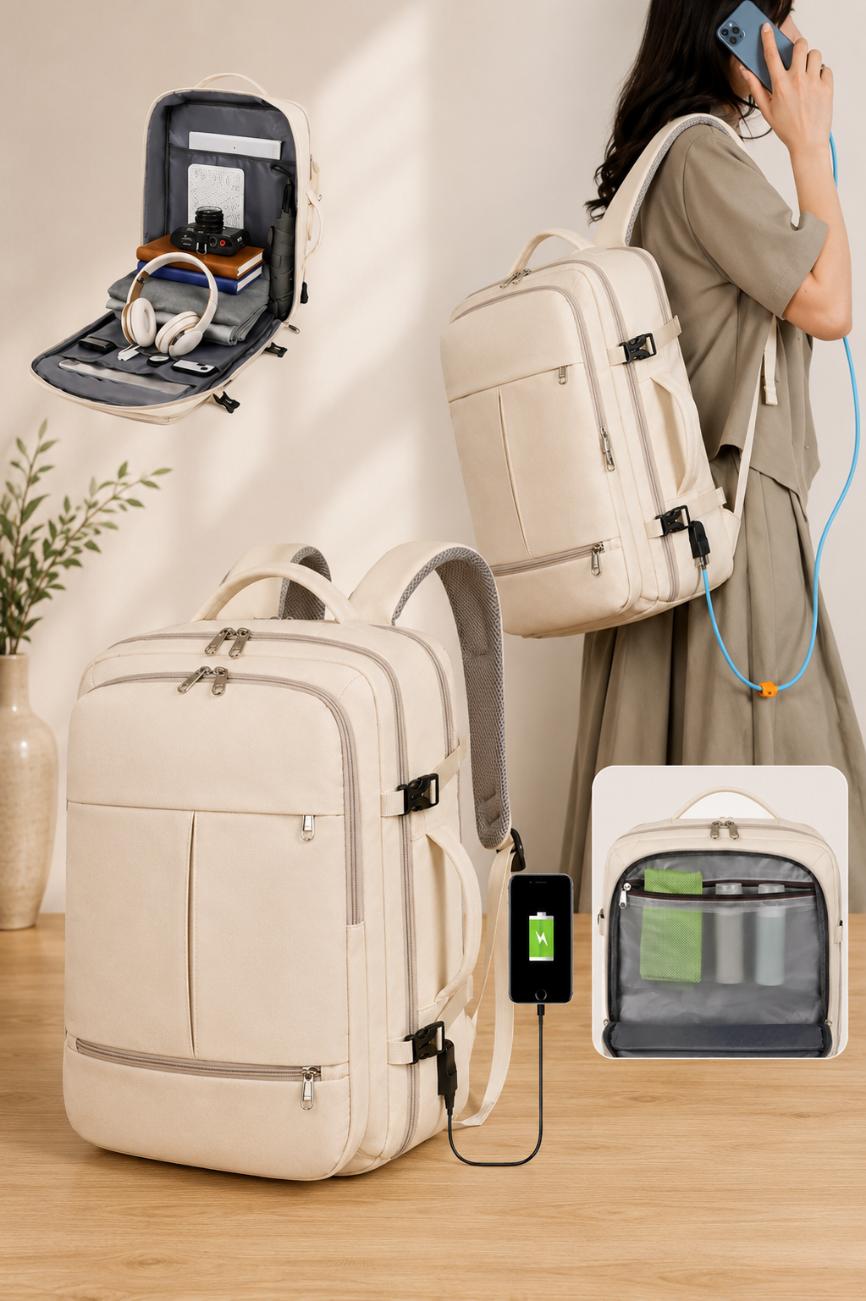 Large Capacity Backpack for Women & Men – Multi-Pocket Travel, Work & Everyday Bag