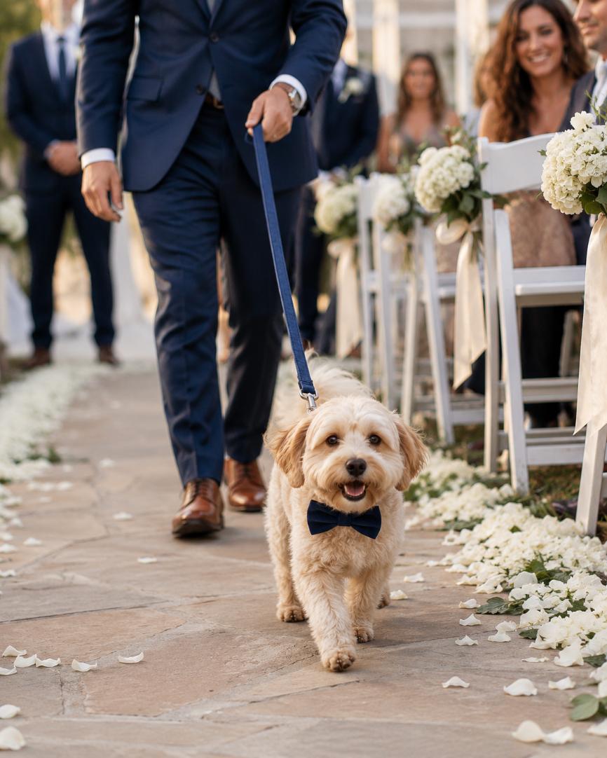 Classic Adjustable Pet Collar with Removable Bow Tie